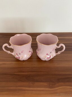 DVA NOVÉ HRNEČKY - RÚŽOVÝ PORCELÁN - 8
