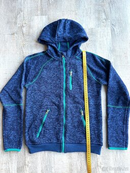 Pletená mikina s kapucí KIK vel. 146-152, žíhaná modrá - 8