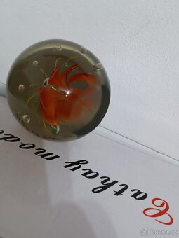 Stará kulatá těžítka z masivního skla 2ks - 8