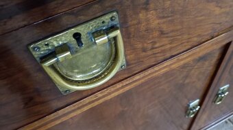 Starožitný nábytek-jídelna (intarzie, mramor,rozkládací stůl - 8