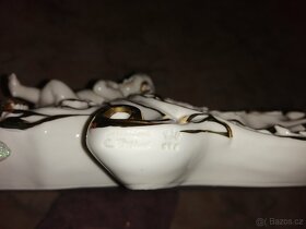 Starožitné luxusní barokní porcelánové Hodiny. Signováno 4x. - 8