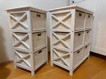 2 bílé komody vhodné do koupelny, obýváku, dětského pokoje - 8