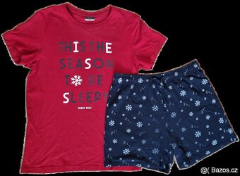 Vánoční bavlněná  trička a pyžamo - 8