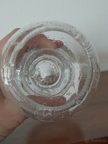 Retro foukaná váza z bublinkového skla - 8