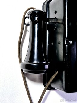 Starožitný nástěnný telefon Kellogg, USA 1910 - 8