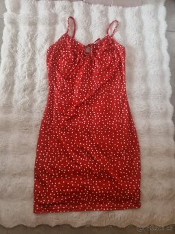 Nové dámské puntikovane letní sexy mini šaty vel M minisaty - 8