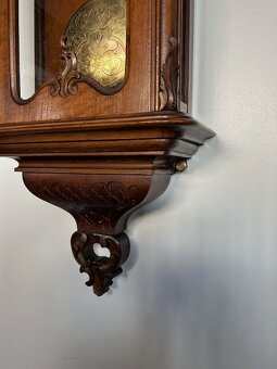 Třízávažové hodiny vídeňské baroko Gustav Becker. - 8