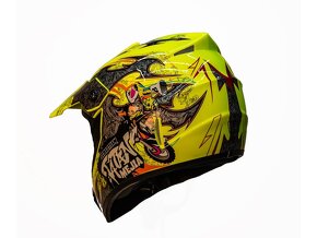 Dětská motocross helma Mejia - Žlutá - 8