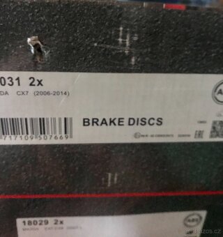 Mazda CX-7 Brzdove kotouče brzdové destičky N - 8