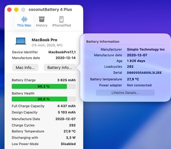 Apple Macbook Pro M1, 13", 8GB RAM, 512GB SSD disk - 8