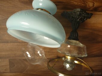 petrolejová lampa retro petrolejka 46 cm cylindr stínítko - 8