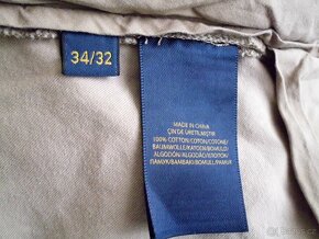 Ralph Lauren pánske nohavice chino slim fit vel. L 34/32 - 8