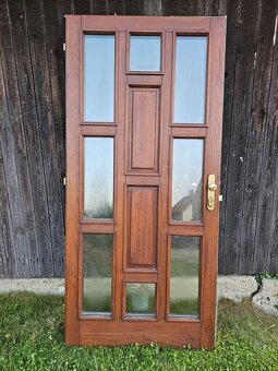 Dřevěné vchodové dveře s izolačními dvojskly, 98 x 208 cm - 8