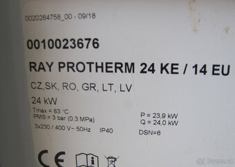 ELEKTROKOTEL PROTHERM RAY 24KE - 24KW - 8