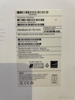 Apple Macbook Air 15,3” (2023)/512GB SSD/16GB/inkoustová/35W - 8