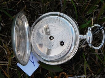 Starožitné stříbrné kapesní hodinky - klíčovky - 8