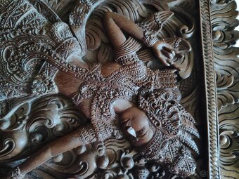 2 Drevené panely Rámájany z Bali - 8