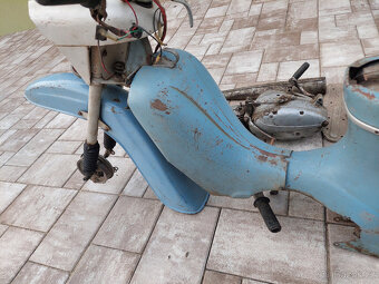 jawa 50 pionyr - holubi modř - original lak - 8