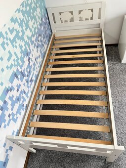 2x dětská postel IKEA Kritter se zábranou+rošt+matrace+chrán - 8