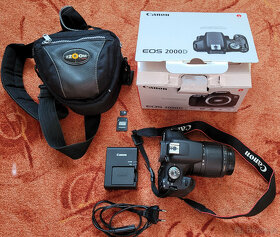 Prodám Canon 2000D jako nový foceno 1x na svatbě - 8