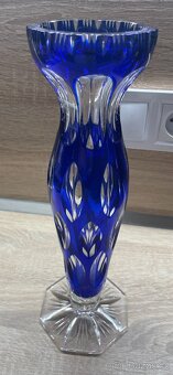 Krásná váza Bohemia crystal 30 Cm top stav - 8
