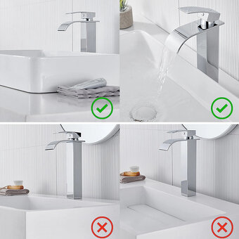 Stojanková umyvadlová baterie Auralum chrom 273 mm - 8