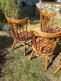 Jídelní rustikální stůl rozkládací + 4 židle - 8