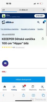 Maxi dětská vanička Keeeper Hippo bílá - 8