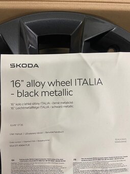 4ks NOVÉ orig.alu disky 5x100 R16 Škoda Kamiq/Scala - Italia - 8