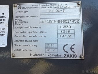 Hitachi ZX 140, kolové rypadlo - 8