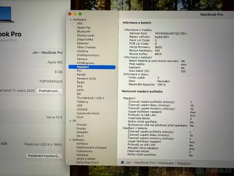 Apple MacBook Pro 14" M3 US 2023 8GB 1TB Vesmírně šedý DPH - 8