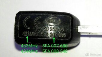 Klíč Škoda Volkswagen Seat  Náhrada za: 1J0959753A 1J0959753 - 8