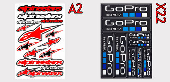 Samolepky Monster, Fox, Rockstar, GoPro, Akrapovič, Michelin - 8