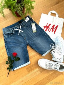 H&M NOVÉ riflové kraťasy šortky 170, 14+ - 8