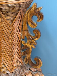 Proutěná váza na ikebanu, ručně vyr. 2010, dovoz Japonsko - 8