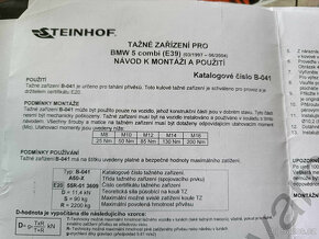 Tažné zařízení BMW E39 Touring - 2200kg - 8