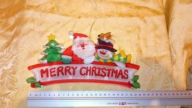 nová vánoční svítící dekorace - Merry Christmas - sněhulák a - 8