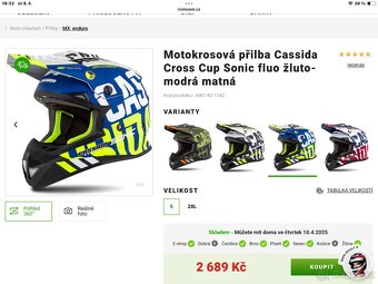 Motokrosová přilba (helma)Cassida Cross Cup Sonic - 8