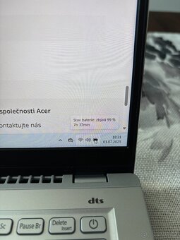 Notebook Acer Swift 3 14” kovový - top stav - 8