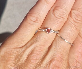 Nový dámský i dívčí stříbrný prsten prstýnek 925 srdíčko - 8