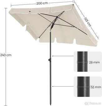 Nový slunečník 200x125 cm - 8