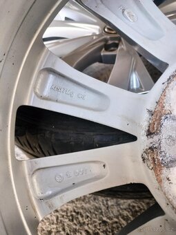 4ks alu disky orig. Vw 5x112 R17 pneu dojazd - 8