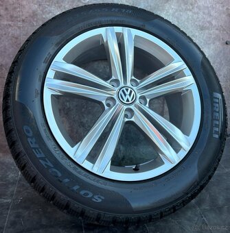 Originální ALU kola 5x112 VW Tiguan 235/55/18 TOP STAV - 8