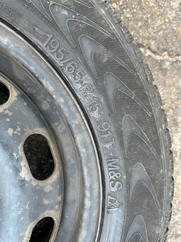 Sada kol 5x100, 195/65/15, Octavia, golf, pneu 6,5mm - 8