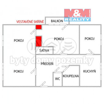 Prodej bytu 4+1, 76 m², Chomutov, ul. Kamenná - 8