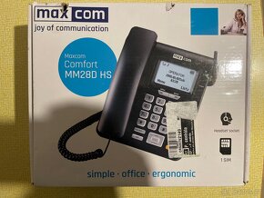 Stolní telefon se slotem pro SIM kartu, Maxcom - 8