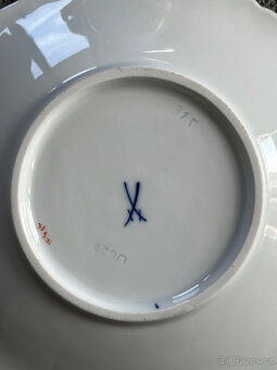 Míšeň Meissen Porcelánový moka šálek s podšálkem - 8