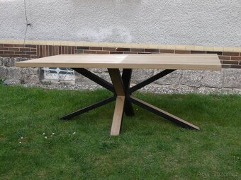 Dubový jídelní stůl - Ovada 250 cm – masivní/kov - 8
