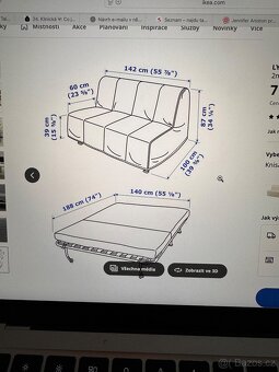 IKEA rozkladací dvoumístná pohovka - 8