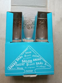 Bohemia Glass Czechoslovakia - 6 ks skleniček - 8